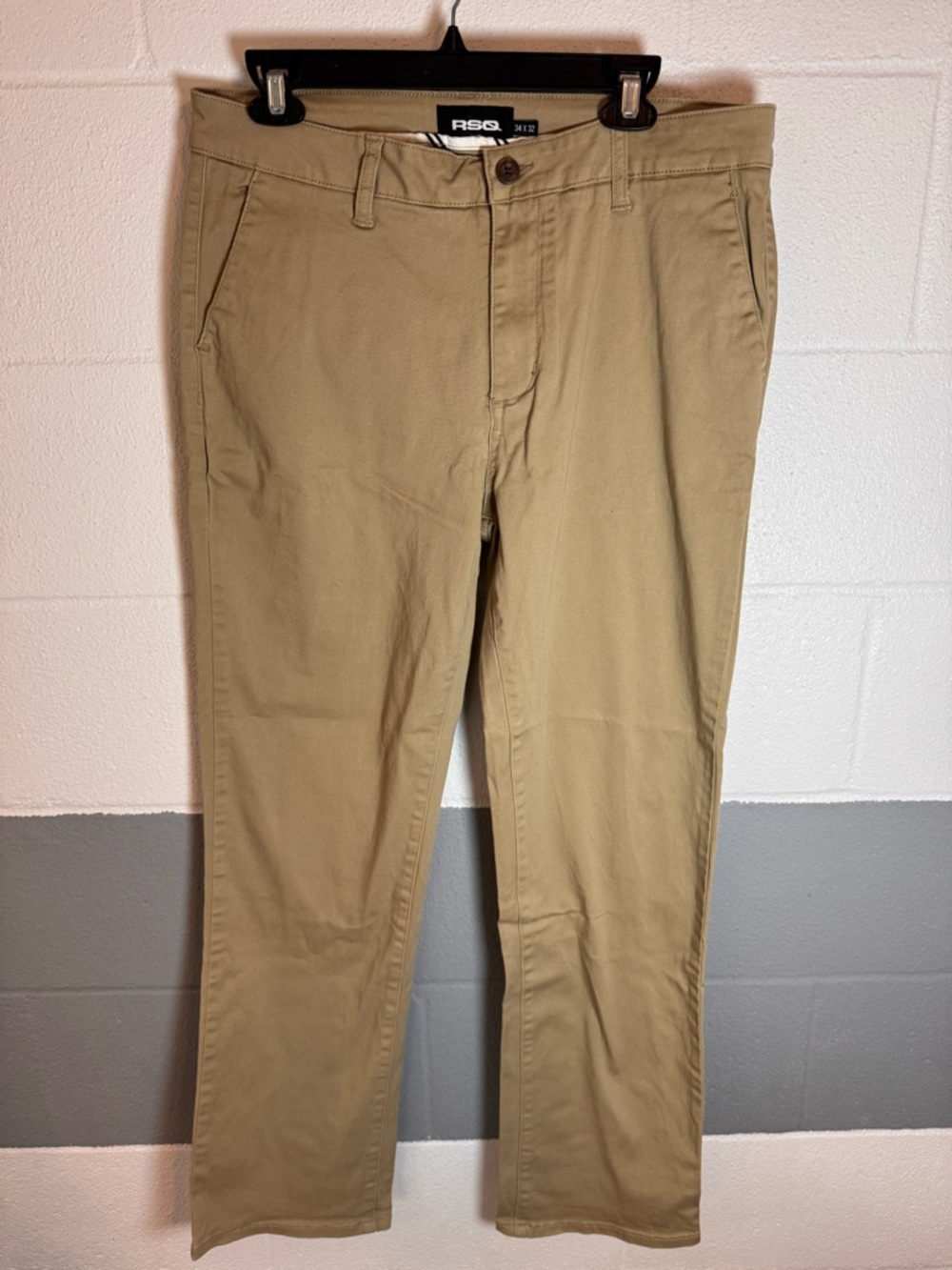 RSQ Men's Tan Straight Leg Chinos